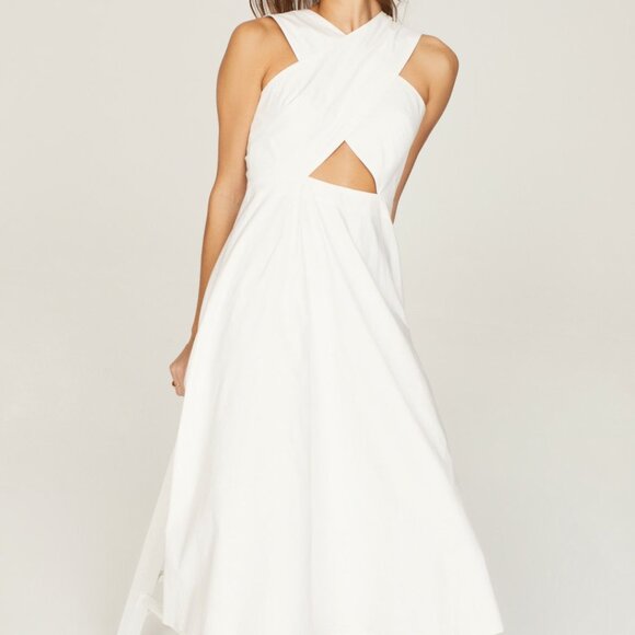 Rosetta Getty Collective White Crisscross Dress, 8 - Picture 1 of 17